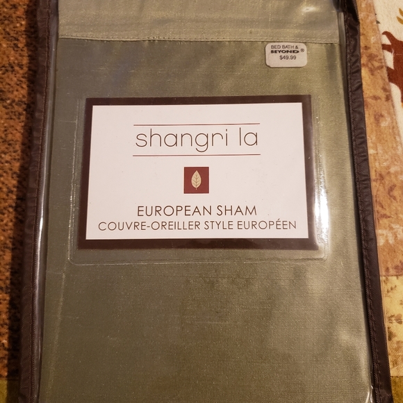 Shangri La Leaf Colored Sham. 26"x26. - Picture 3 of 3